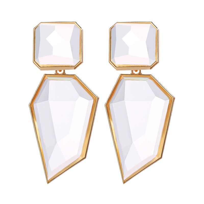 Crystal Gold Drop Earrings