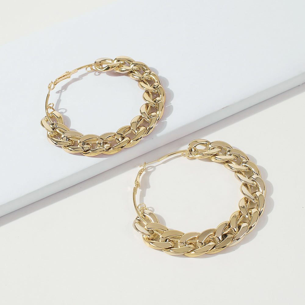 Braided Gold Hoops