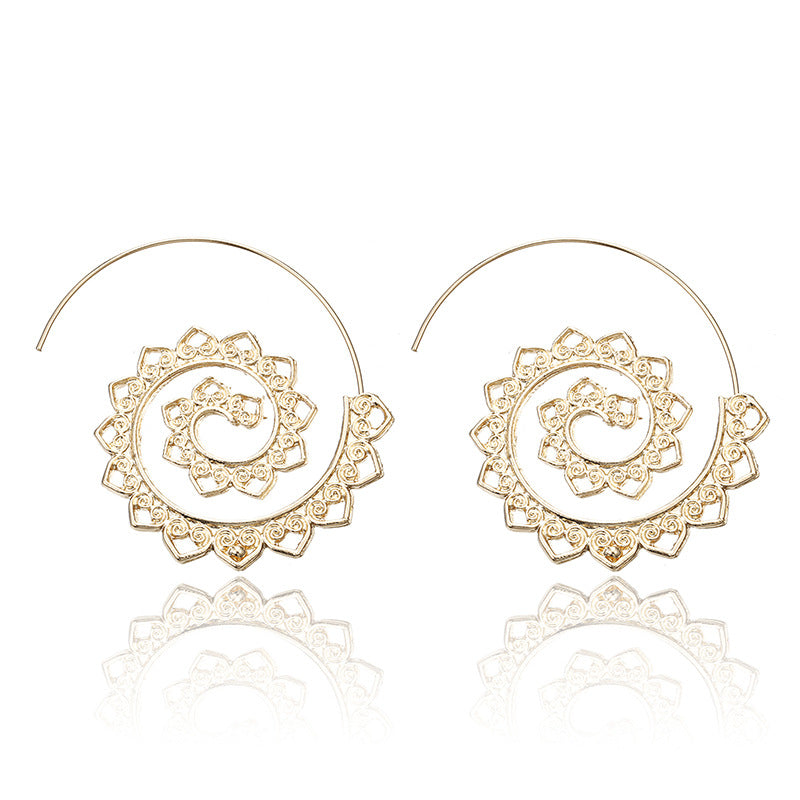 Gold Medallion Earrings