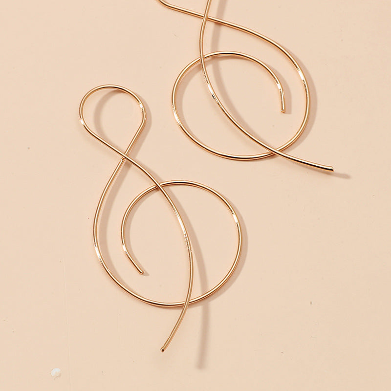 Gold S-Shaped Earrings