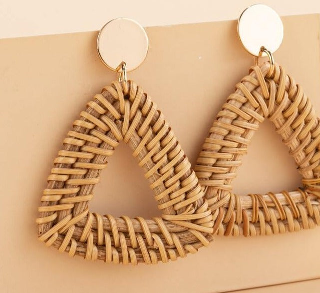 Rattan Weave Earrings