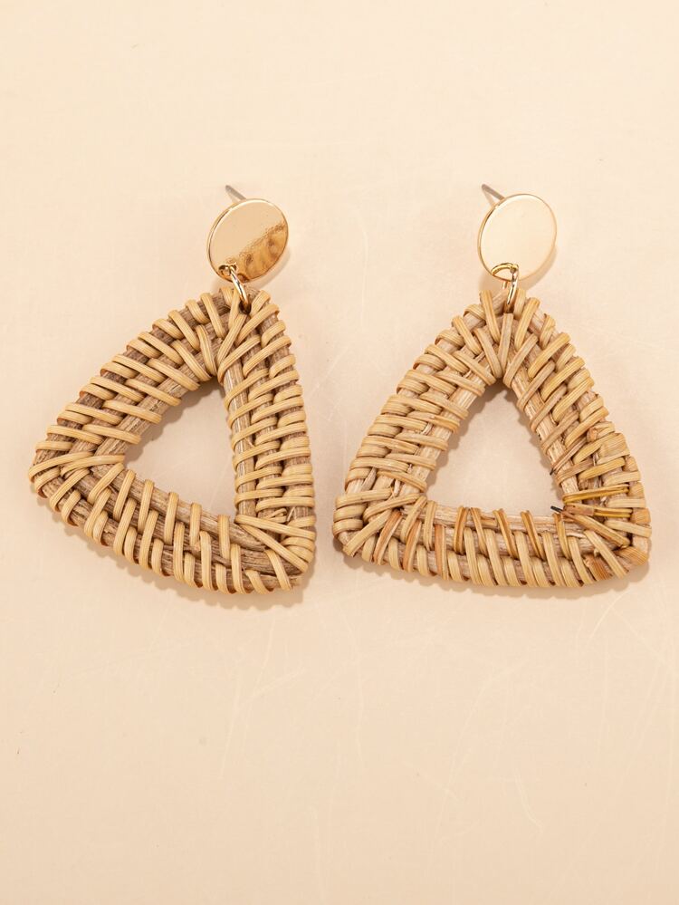 Wooden Rattan Earrings