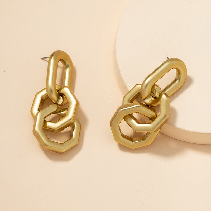 Metallic Gold Chain Earrings